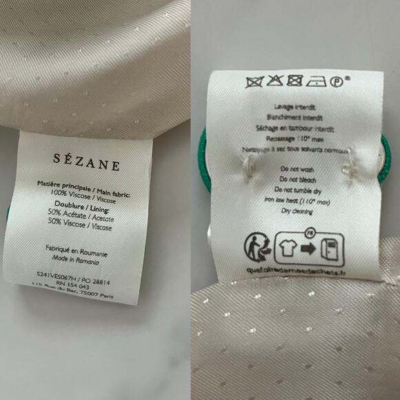 Sezane Romane Jacket in Kelly Green Size 12 Preppy french chic oversize blazer - Picture 11 of 13